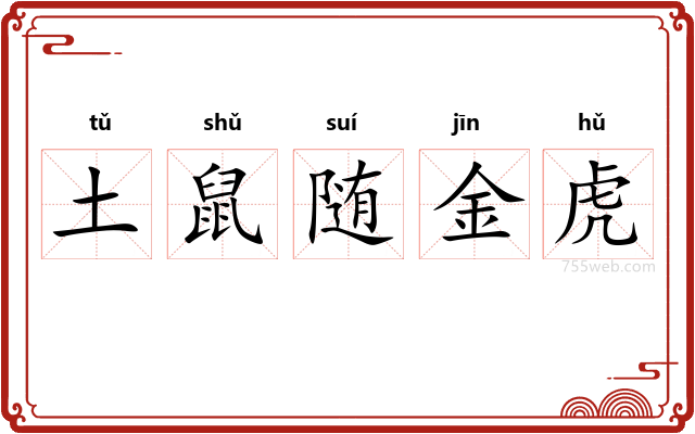 土鼠随金虎