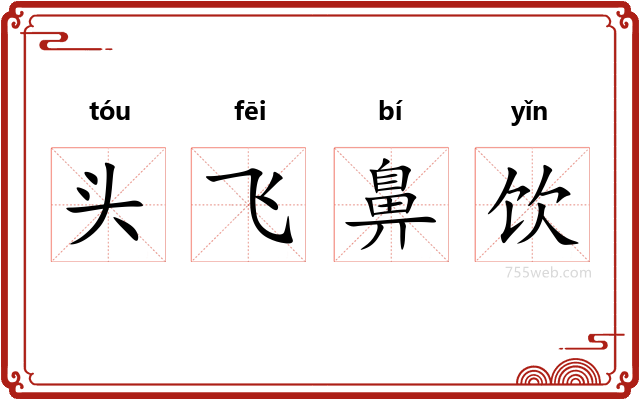 头飞鼻饮