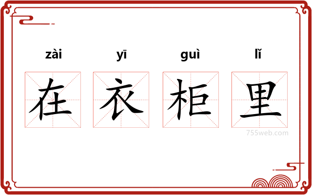 在衣柜里